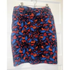 Lularoe Women's Size Large Cassie Floral Multi-Color Stretchy Skirt
